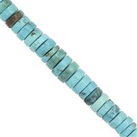 50cts Kingsman Turquoise Graduated Plain Wheels Approx 4 to 8mm, 20cm Strand