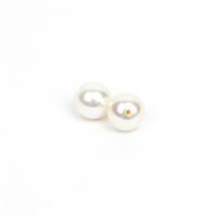 White Freshwater Cultured Nucleated Pearls Approx 8mm, 1 pair