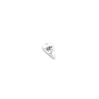 925 Sterling Silver Heart Pendant With Evil Eye & Green CZ Approx 17x10mm
