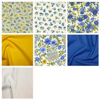 Moda Summer Breeze Fabric Bundle including 3 x 0.5m Co - Ordinating Solids (3.5m Total)