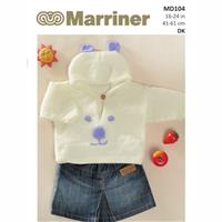 Marriner Cream Hooded Teddy Bear Sweater Knitting Pattern