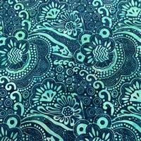 Artisan Bali Batiks Blue/Green Fabric 0.5m