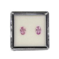 0.55cts Pink Sapphire Oval Rose Cut Approx 5.75x4mm Pack of 2 (H)
