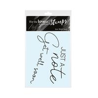 For the Love of Stamps - Get Well Note, A7 stamp set - Contains 2 stamps
