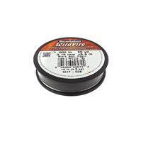 Black Wildfire Thermally Bonded Bead Weaving Thread, 006 in, 50 yd. 0.15mm and 45.7m