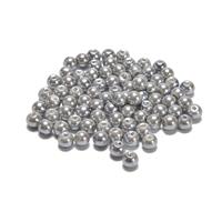 Silver Glass Pearls, 6mm (75pcs)