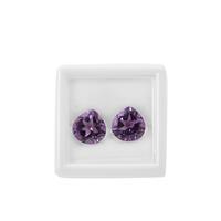 3.65cts Amethyst Brilliant Pear Approx 9mm, Loose Gemstone Set (Pack of 2)