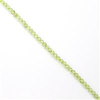 15cts Red Dragon Peridot Plain Rounds Approx 2mm, 38cm Strand