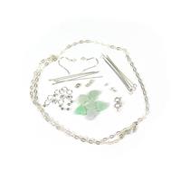 Joy; Multicolour Jadeite Heart Beads 6pcs & Sterling Silver 40pc Findings Pack
