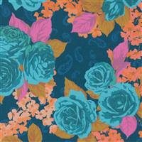 Moda Paisley Rose Blue Fabric 0.5m