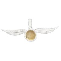 925 Sterling Silver Bezel Cup With Wings & 1.75cts Citrine Round Approx 8mm 