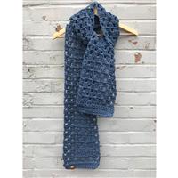 Adventures in Crafting Denim Blue In Vogue Scarf Crochet Kit. Save 20%