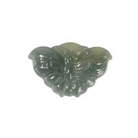 22cts Type A Olmec Blue Jadeite Butterfly Pendant Approx 20x35mm