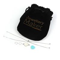 2cts Turquoise Pave Heart 925 Sterling Silver Slider Bracelet Mini-Make