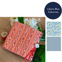 Sallieann Quilts Liberty Blue Watercolour Garden Chain Needlecase Kit: Instructions, FQs (3pcs) & Wool Felt (0.5m)