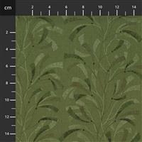 Yoko Saito Centenary Collection Leaf & Brunch On Green Fabric 0.5m 