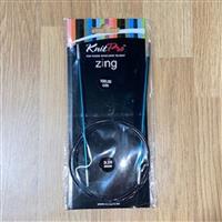 KnitPro Zing Circular Fixed Knitting Needles - 3.25mm x 100cm length