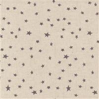 Shabby Chic Dark Stars Light Cotton Linen Fabric 0.5m