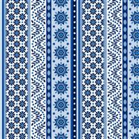 Folklorica Blues Collection Decorative Stripe Fabric 0.5m 