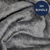 Dark Grey Supersoft Fleece Fabric Bundle (5m)