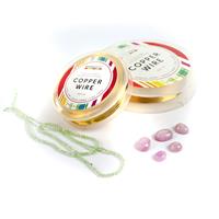 Knot Pink; Kunzite Cabochons, Prehnite Faceted Rounds 2mm, wire 0.8 & 0.25mm