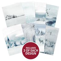 Adorable Scorable Pattern Packs - Sensational Snowscapes, Contains 24 sheets - 3 x 8 Designs