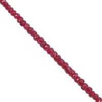 18cts Ruby Graduated Faceted Rondelle Approx 2x1 to 3x2mm, 17cm Strand