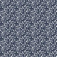 Marcia Cornell Gingham Foundry 2021 Mini Flowers Navy Fabric 0.5m