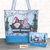 Amber Makes Gnome Family Totally Tote Bag and Purse Kit: Panel & Instructions  