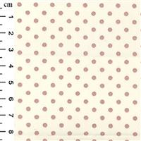 Tan Cotton Poplin Spots on Cream Fabric 0.5m