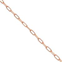 Rose Gold Plated Base Metal Paperclip Chain (1m)