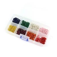 100 x 4mm ID Jump Rings Red, Orange, Yellow, Green, Blue, Purple, Pink and 200 x 4mm ID Silver Coated Jump Rings in Plastic Storage Box