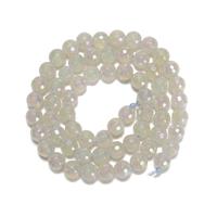90cts Rainbow Coated White Agate Faceted Rounds, Approx. 6mm, 38cm Strand