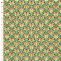 Tilda Pie in the Sky Tasselflower Green Fabric 0.5m