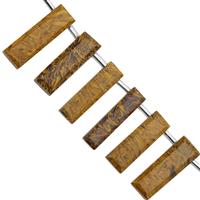 85cts Mariam Jasper Step Bars Approx 15x5 to 25x7mm, 15cm Strand With Spacers