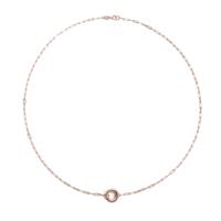 Rose Gold Plated 925 Sterling Silver Long Link Necklace With Hinged Jump Ring, 20 Inch