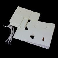 Powder White Cube & Heart Sleeve With Cord 50x50mm 5pk