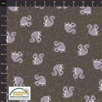 Find The Woods Squirrel Grey Fabric 0.5m