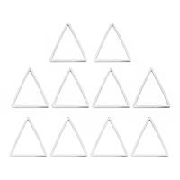 Silver Plated Base Metal Triangle Beading Frame, I.D. 21x18mm/ O.D. 23x20mm (10pcs)