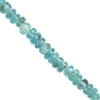 38cts Apatite Plain Rondelles Approx 3x2 to 5x2mm, 20cm Strand