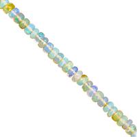 CLOSE OUT DEAL - 8cts Honey Ethiopian Opal Smooth Rondelle Approx 2x1 to 3x2mm, 18cm Strand with Spacers