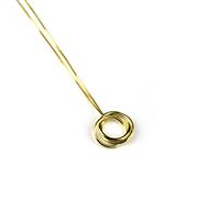 Gold Plated 925 Sterling Silver Entwined Rings Necklace (18" + 2"extender)