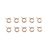 Rose Gold Plated 925 Sterling Silver Bolt Ring Clasp - 8mm (10pcs/pk)