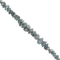 6cts Blue Diamond Nuggets Rough Approx 1x1 to 3.5 x1.5mm, 15cm Strand 
