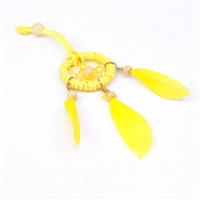 Dreamcatcher Handbag Charm with Gemstones - .02=Yellow