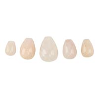 35cts Morganite Drop Beads Assorted Sizes (Set Of 5) 
