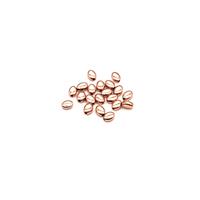 Rose Gold Plated Base Metal Oval Beads, Approx. 7.5X5.5mm (20pk) 