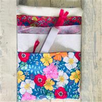 Living in Loveliness Pattern Folder Full Kit inc Hardware & Fabric Blue Floral