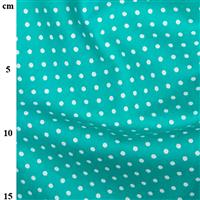 Rose and Hubble Cotton Poplin Spots on Turquoise Fabric 0.5m