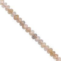 18cts Multi Moonstone Faceted Rondelle Approx 2x3mm, 30cm Strand